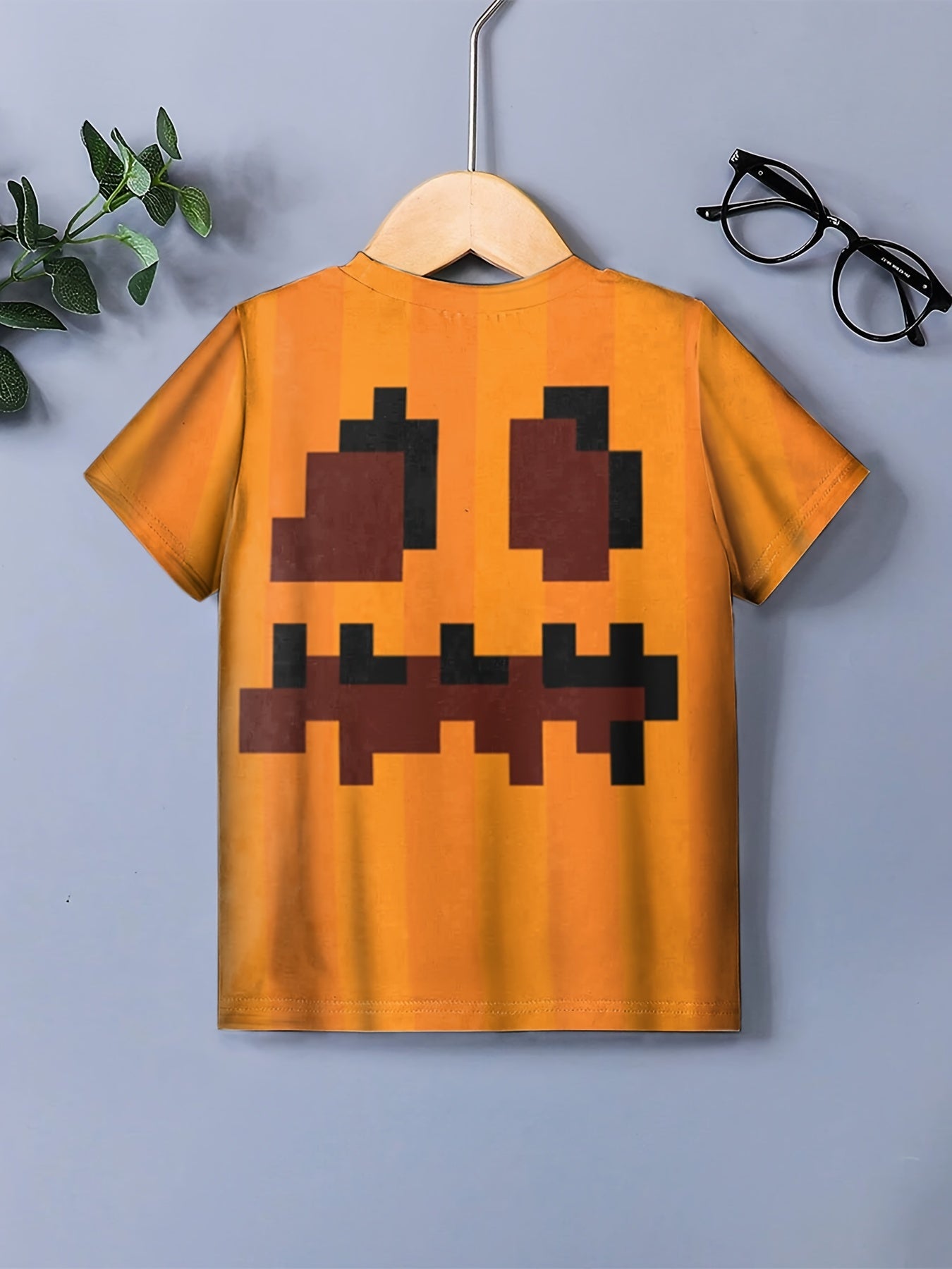 Boy's Pumpkin Graphic T shirt for Halloween