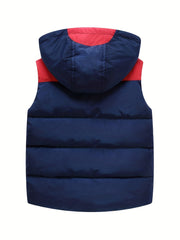 Boys Hooded Fleece Zip Up Vest for Autumn/Winter