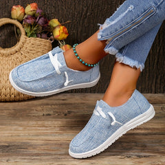 Women's Lightweight Flat Canvas Slip-On Loafers