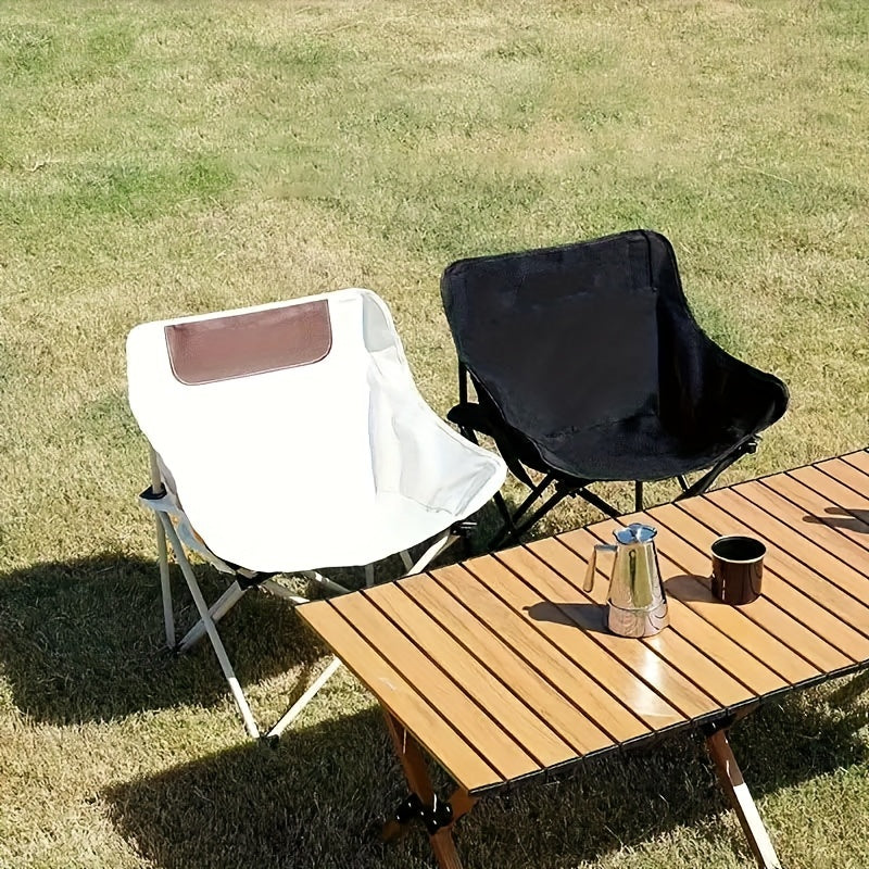 Foldable Camping Chair Portable Outdoor Padded Chair With Storage Bag