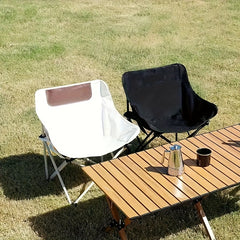 Foldable Camping Chair Portable Outdoor Padded Chair With Storage Bag