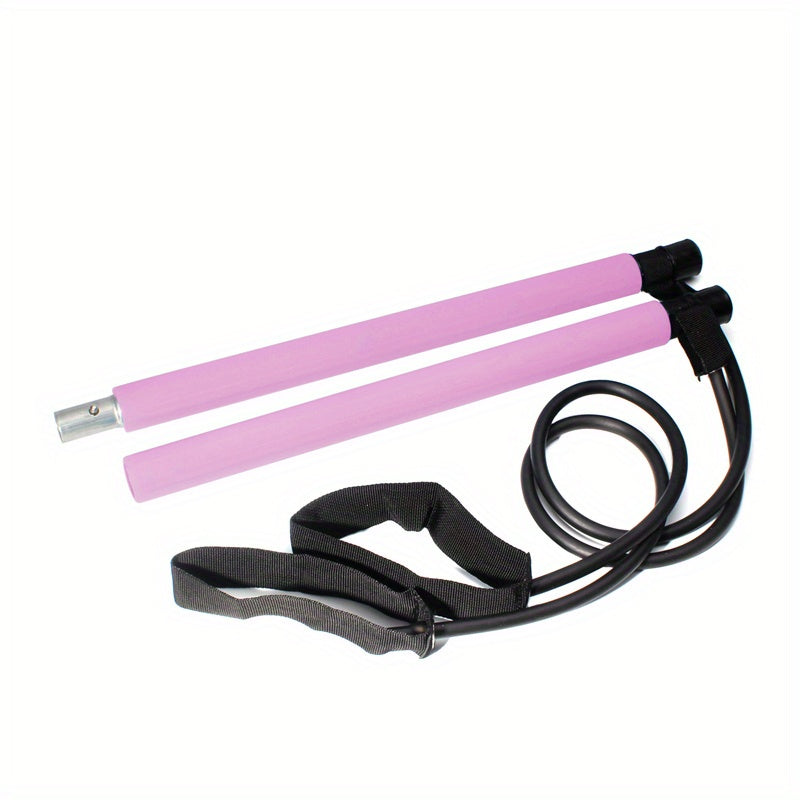 Non Slip Pilates Stick With Resistance Belt For Full Body Workout
