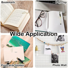 Metal Pen Holder for Notebook, 15 Pack School Stationery Clip Pen Holder