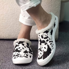 Women's Winter Warm Sneakers Panda Comfy Flat Shoes