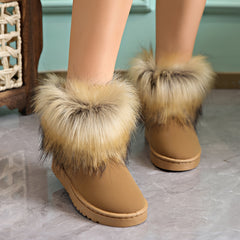 Women's Non slip Thickened Medium Tube Snow Boots