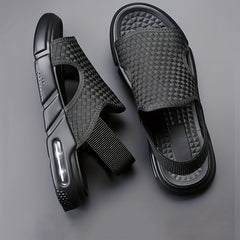 Men's Plaid Slip On Slide Sandals for Summer