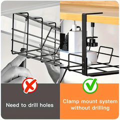 Under Desk Cable Organizer Tray | Efficient Workspace Upgrade
