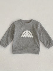 Kids Rainbow Printed Sweatshirt Long Sleeve Pullover Tops