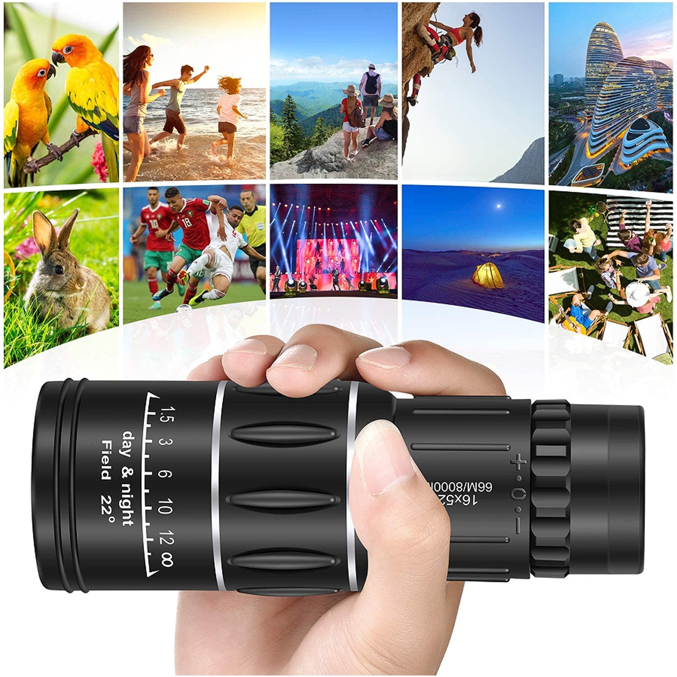 16X52 Monocular Telescope High Powered for Outdoor Activity