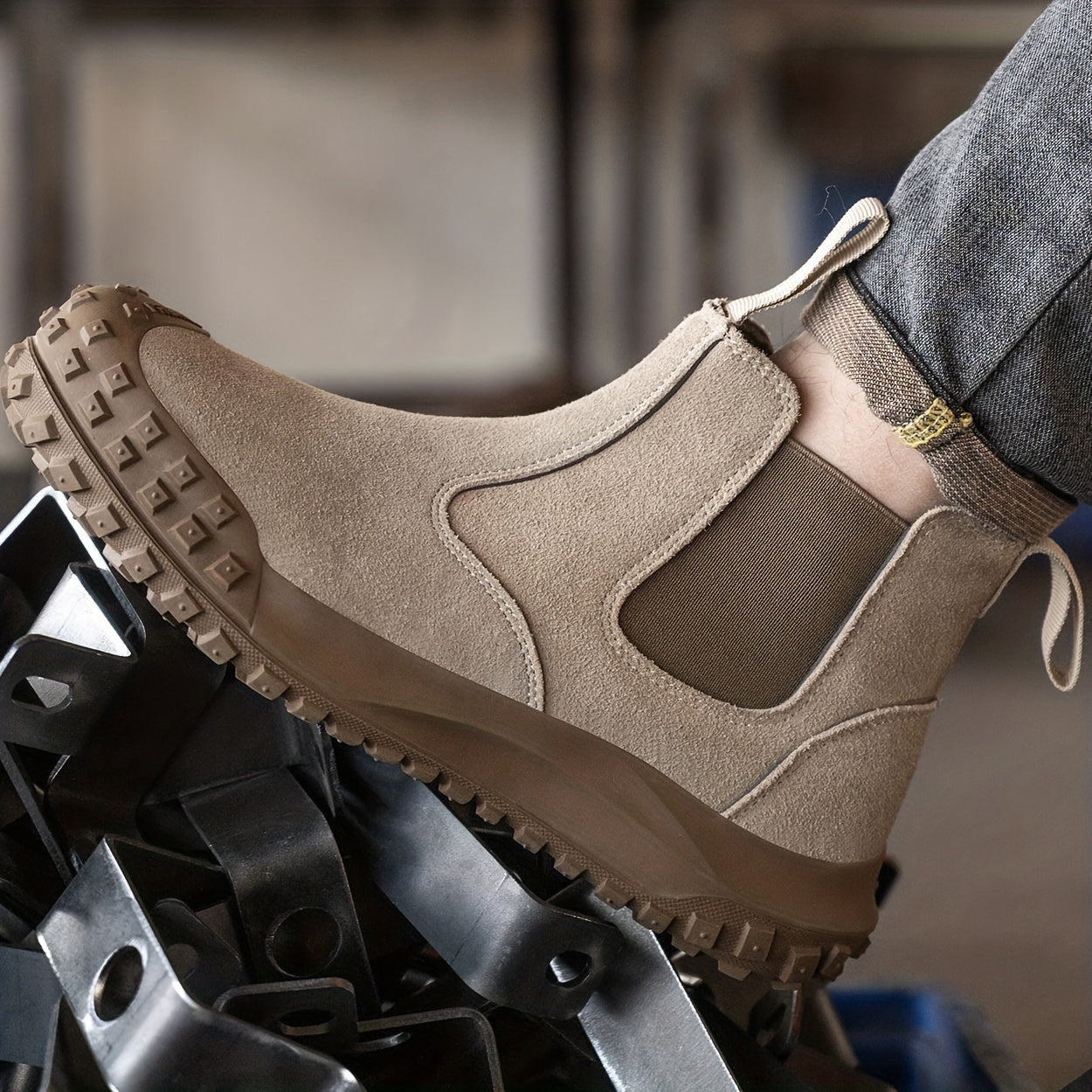 CEATSAFETV Men's Steel Toe Work Safety Boots
