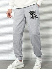 Men's Floral Print Casual Joggers Pants