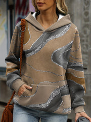 Casual Kangaroo Pocket Hoodie Long Sleeve Sweatshirt