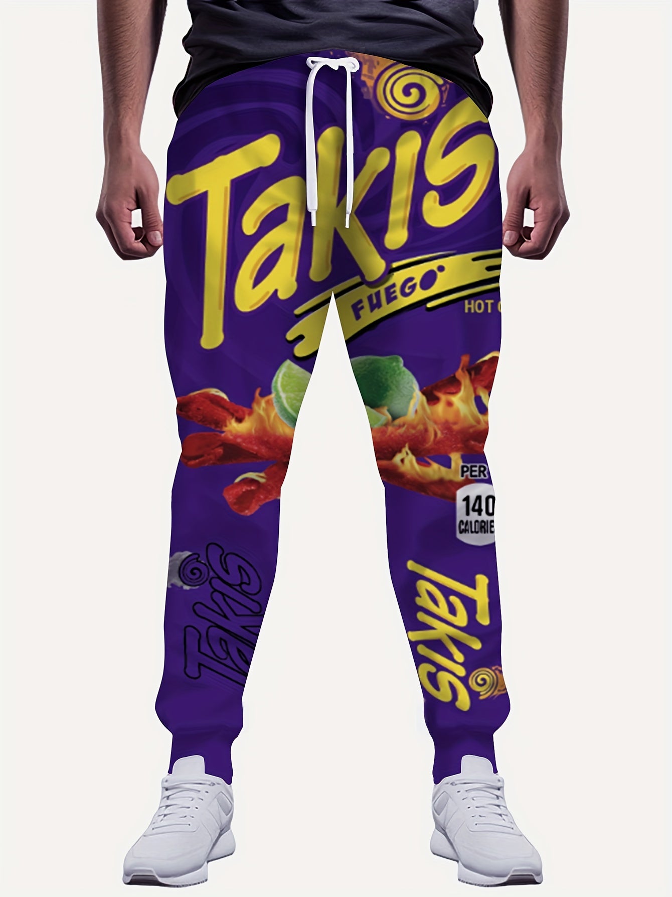 Ramen Lover Pattern Print Men's Sweatpants Casual Drawstring Active