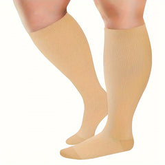 Wide Calf Compression Socks 15-20 mmHg Knee High Stockings