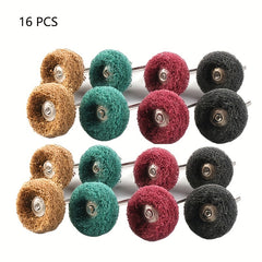 Abrasive Wheel Buffing Polishing Set 1 Inch 3mm Shank for Rotary Tool 25mm