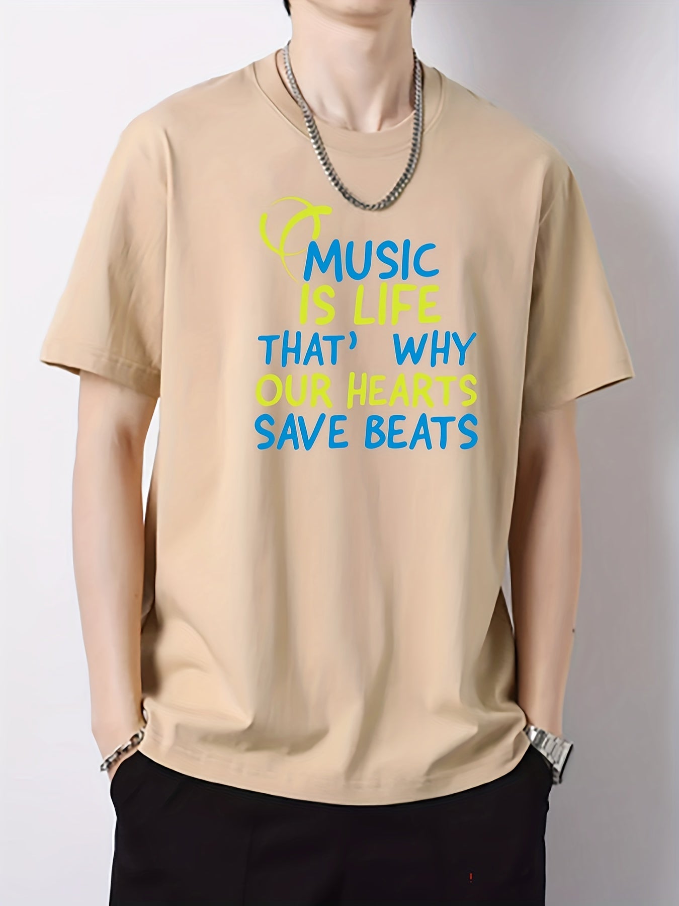 Men's Graphic Cotton Crew Neck Active T shirt