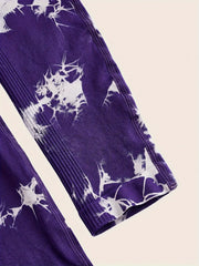 3pcs Tie Dye Yoga Pants High Stretch Leggings Women's Activewear
