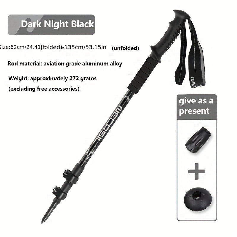 Telescopic Trekking Stick Aluminum Outdoor Hiking Climbing Travel