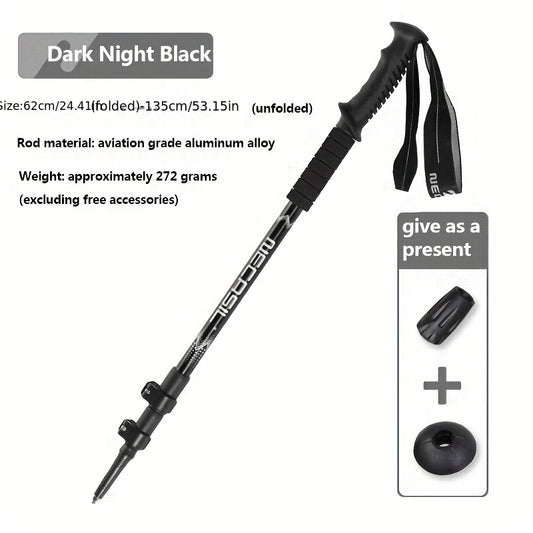Telescopic Trekking Stick Aluminum Outdoor Hiking Climbing Travel