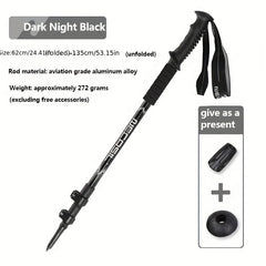 Telescopic Trekking Stick Aluminum Outdoor Hiking Climbing Travel