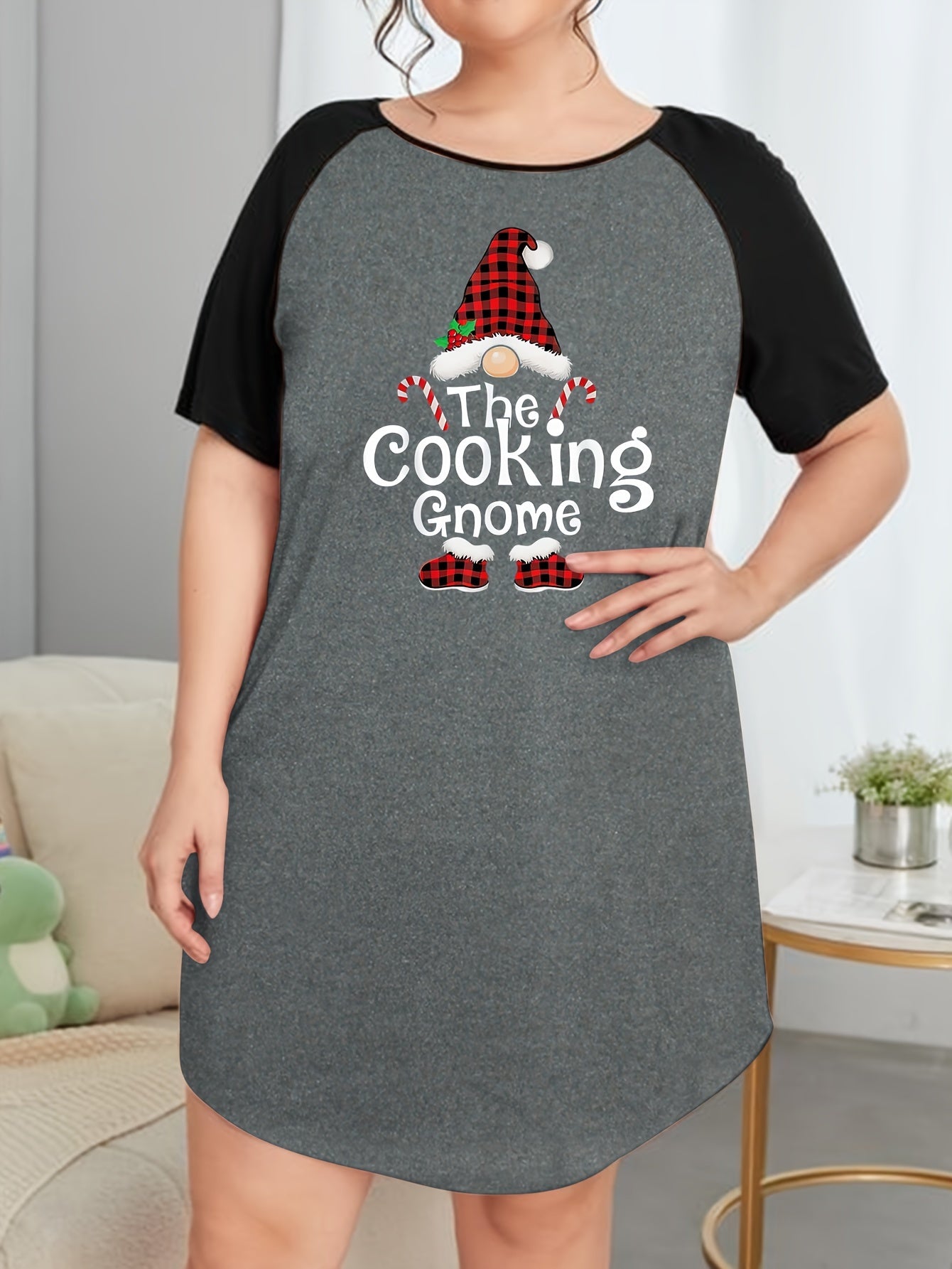 Christmas Snowman Tee Sleep Dress