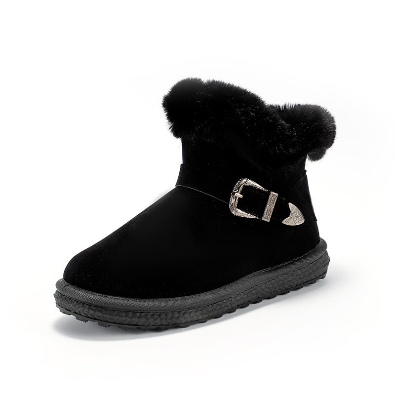 Women's Winter Snow Boots Cozy Ankle High Slip On Insulated Shoes