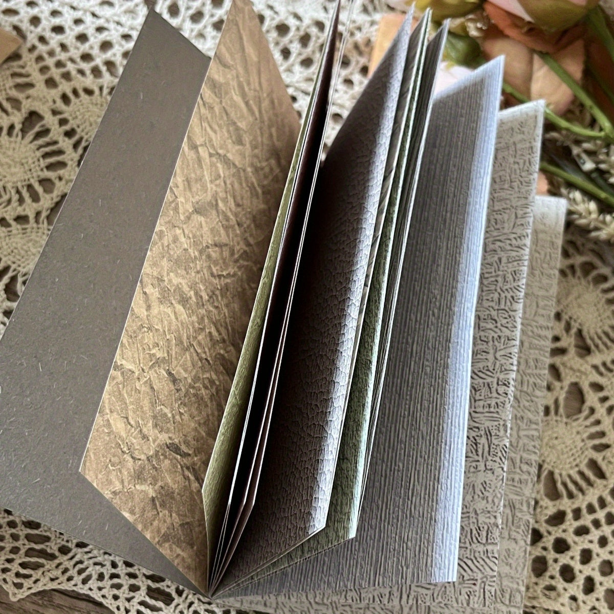 12pcs Retro Salt Series Journal Decoration DIY Background Paper