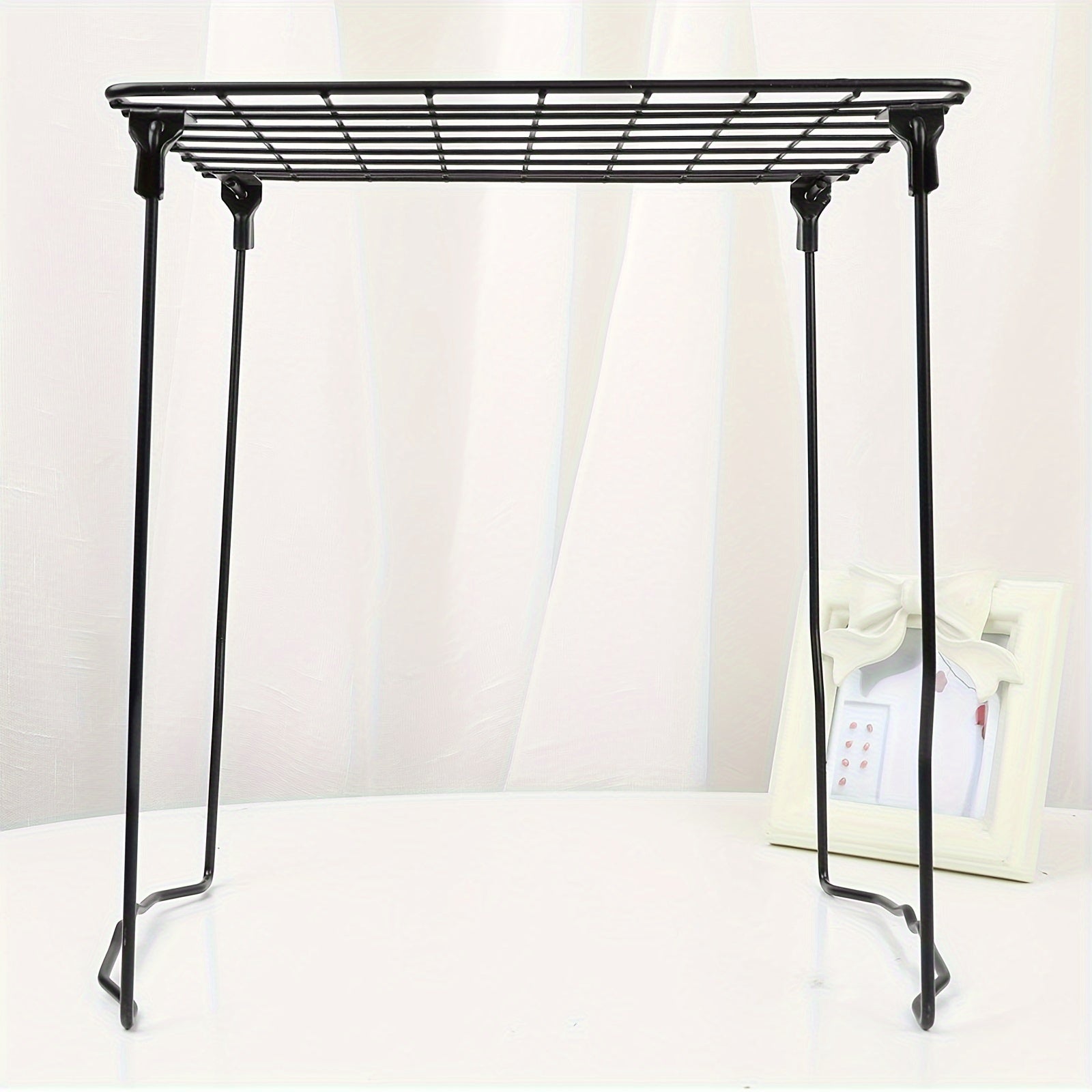 Iron Folding Storage Rack Cabinet Organizer Dormitory Storage Computer