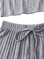 Casual Crew Neck Button Tank Top & Shorts Set for Summer