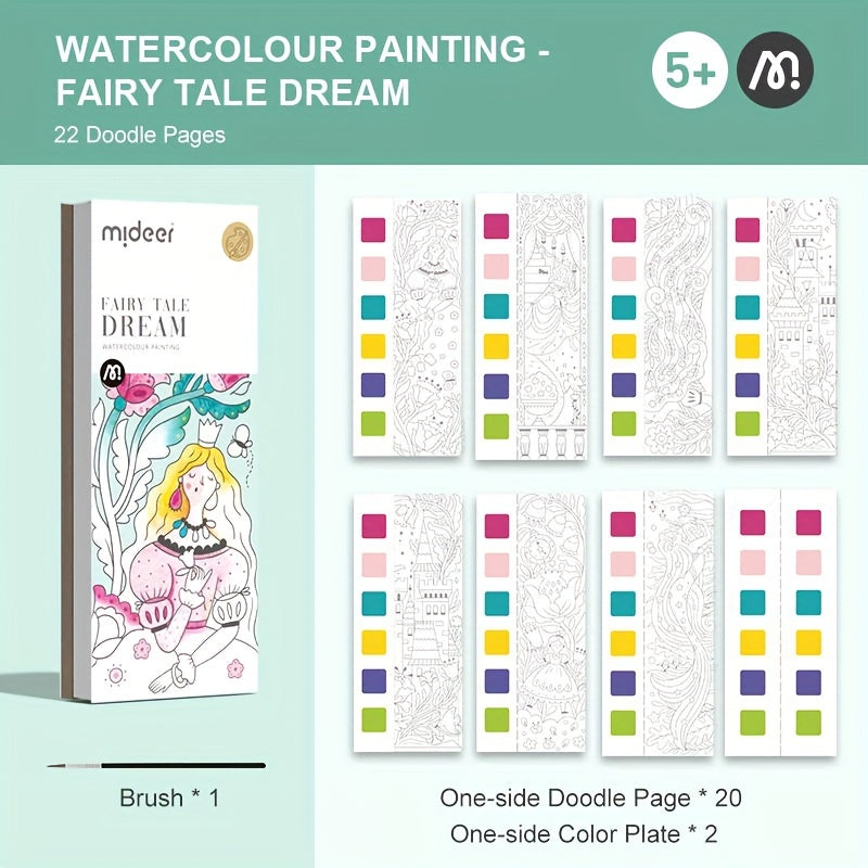 Children's Watercolor Painting Coloring Book