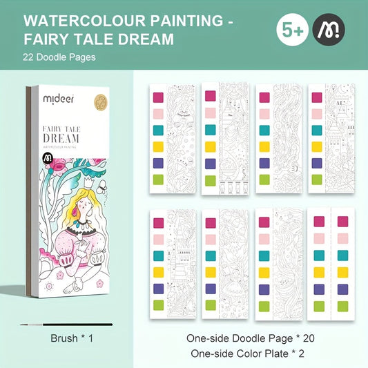 Children's Watercolor Painting Coloring Book