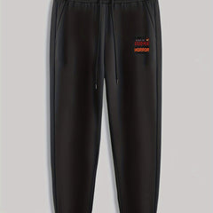 Halloween Pumpkin Letter Horror Print Men's Pants Drawstring Sweatpants