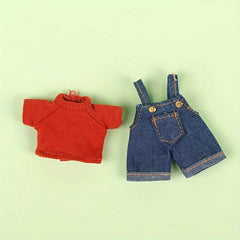 1/12 BJD Doll Short-sleeved Overalls Suit excluding Dolls/Shoes