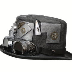 Steampunk Bottle Hat with Compass Goggle