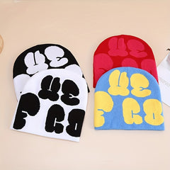 Fashionable Knit Hat With Bunny Ears - Unisex