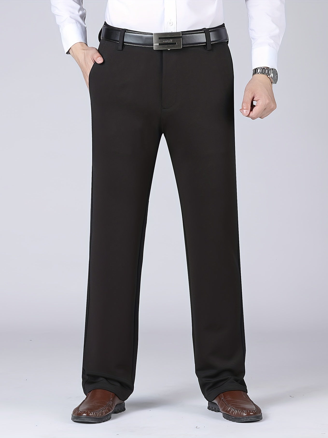 Men's Warm Stretch Dress Pants for Business