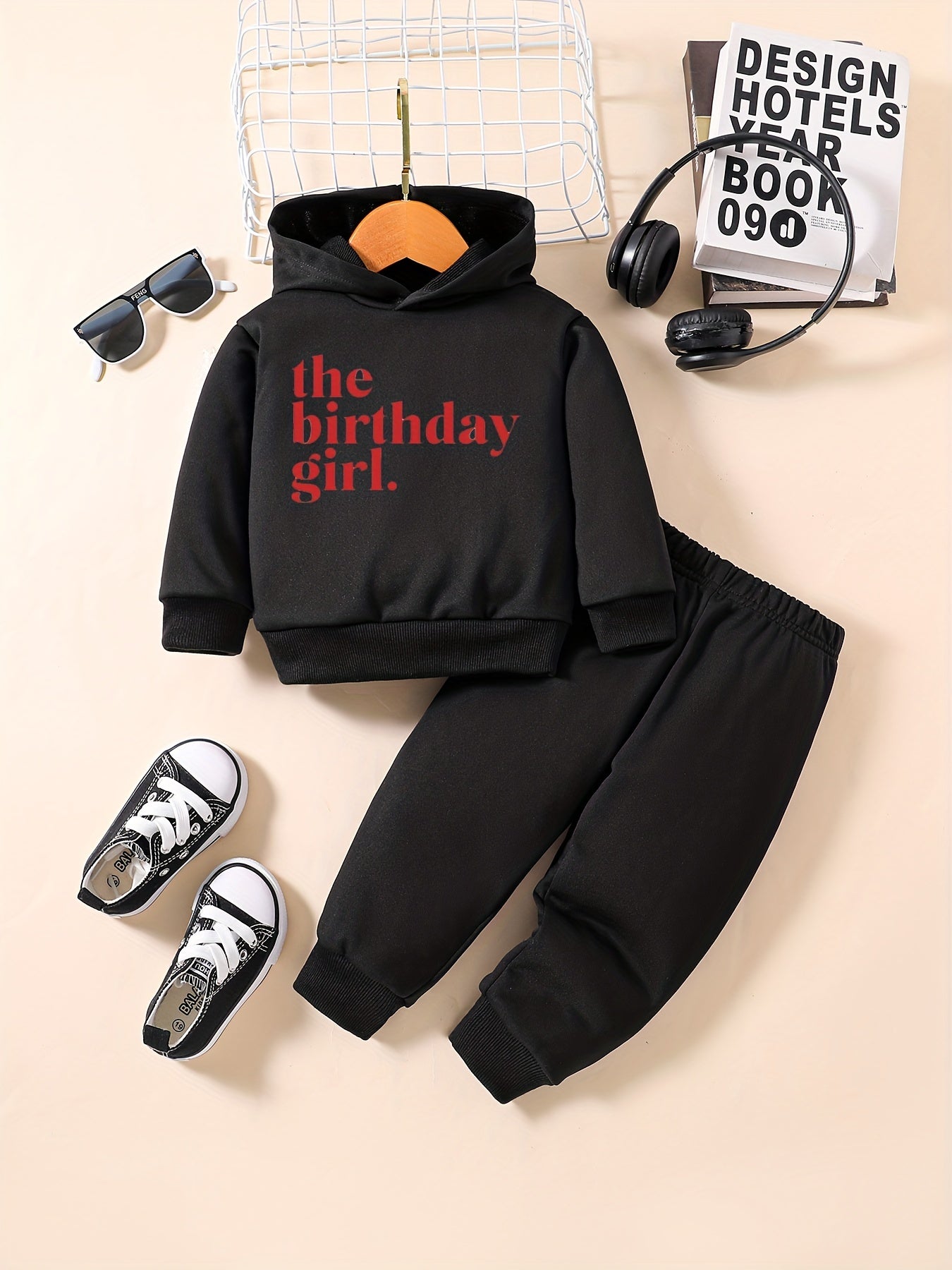 Toddler Baby Sweatshirt Set THE BIRTHDAY GIRL Print Outfit