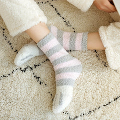 6 Pairs Cat Claw Print Socks Warm & Comfy Fuzzy Women Stockings