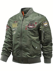 Embroidered Men's Street Style Baseball Jacket