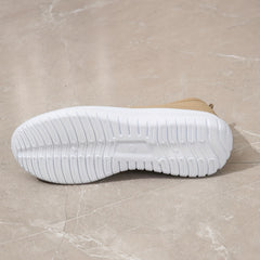 Metallic Chain Slip-On Round Toe Flat Shoes Low Flying Woven Comfy