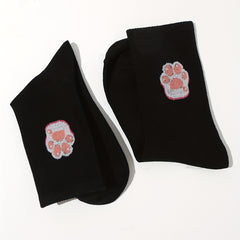 Cartoon Cat Claw Print Socks Women's Stockings