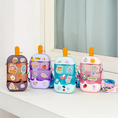 400ml Ice Cream Water Cup Portable Cartoon Bottle