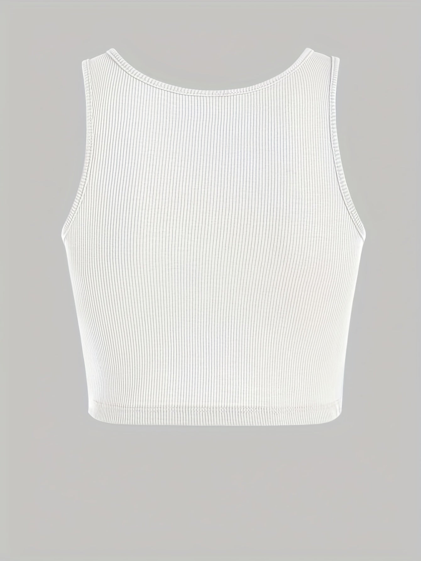 Letter Print Tank Top Crew Neck Summer Sleeveless Top