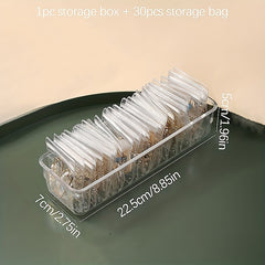 30pcs Clear Plastic Jewelry Box and Storage Bag