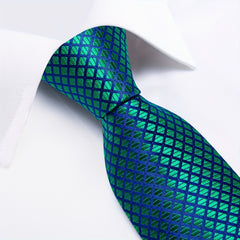 Men's Silk Ties Set Paisley Plaid Striped Necktie Pocket Square