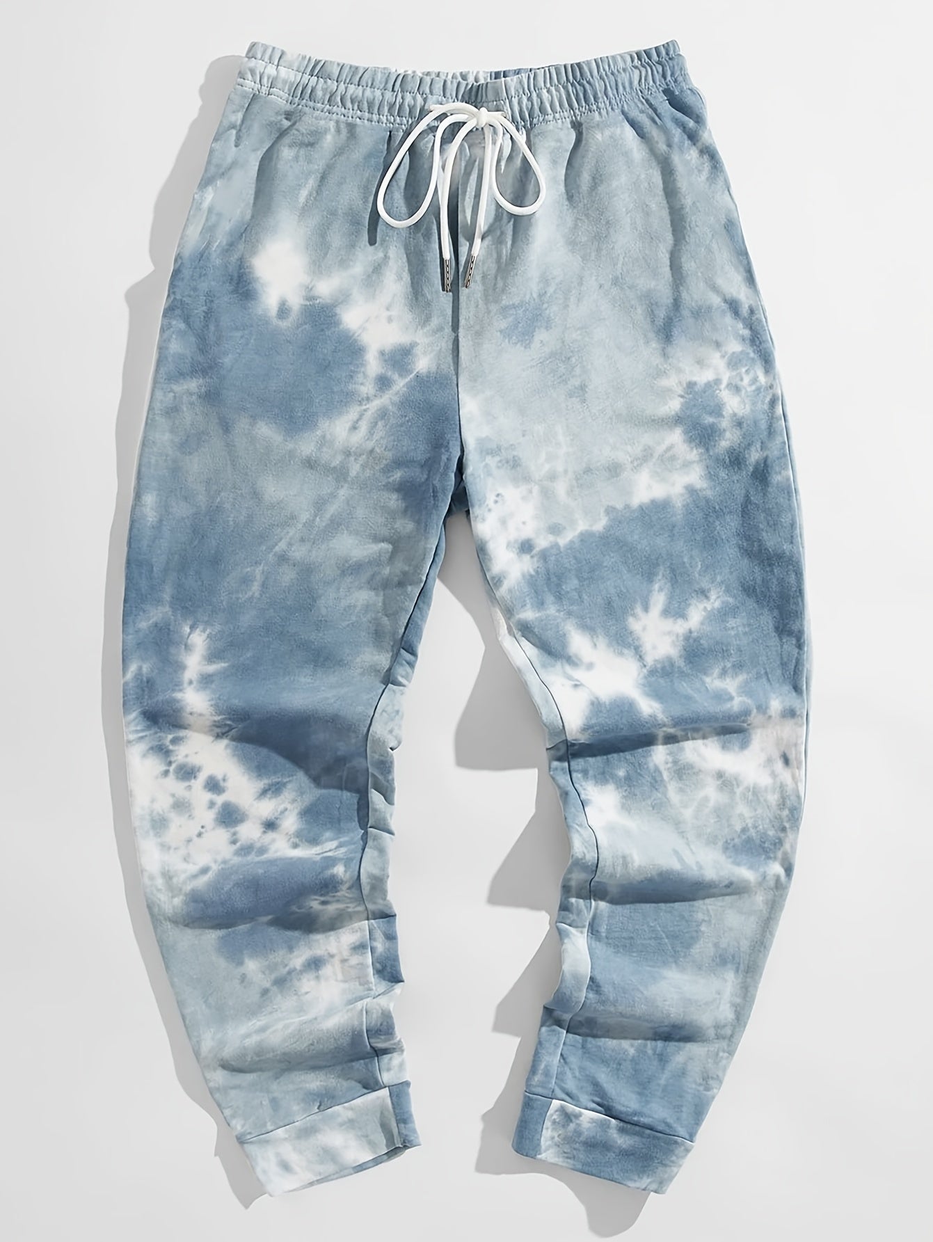Tie Dye Drawstring Sweatpants Straight Leg Loose Fit Pants Men's Casual Joggers