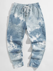 Tie Dye Drawstring Sweatpants Straight Leg Loose Fit Pants Men's Casual Joggers