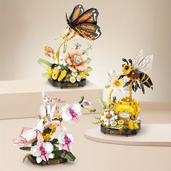 Mini Building Blocks Bees & Butterflies Science Display Stand