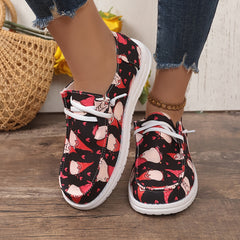 Dwarf & Heart Pattern Skate Shoes for Women