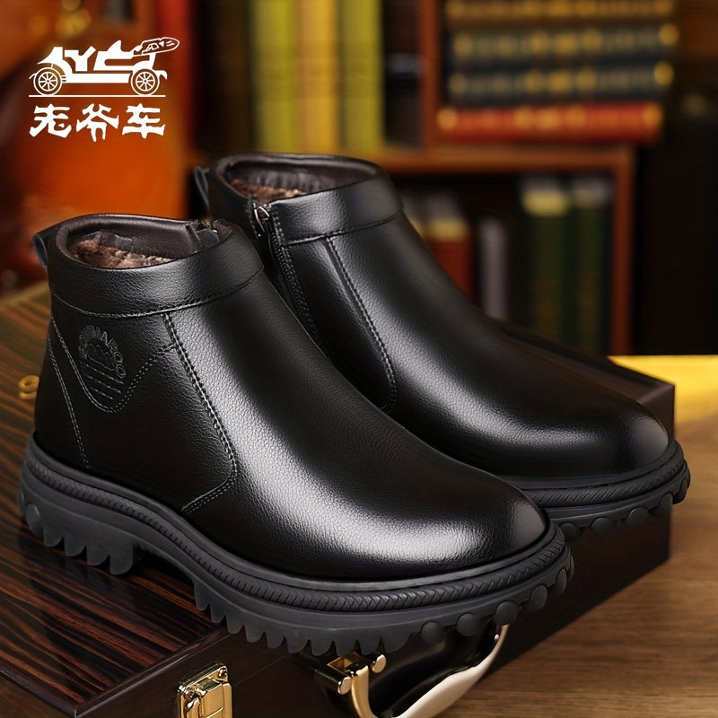 Men's High Top Slip On Boots Smart Casual Walking Shoes